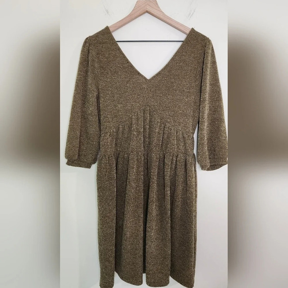 RO&DE Anthropologie Womens Dress Size S‎ Olive Chenille Indie Goblincore Scandi - Picture 7 of 7